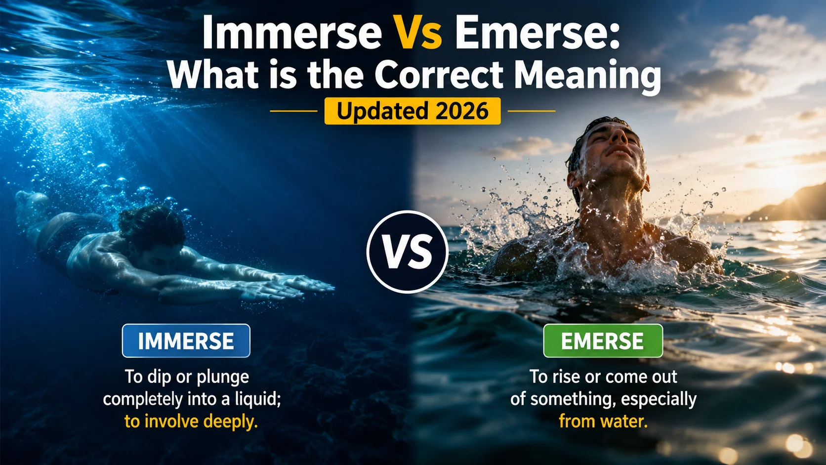 Immerse Vs Emerse