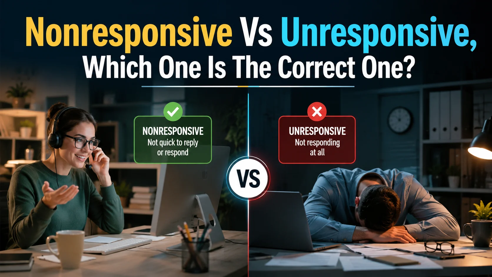 Nonresponsive Vs Unresponsive