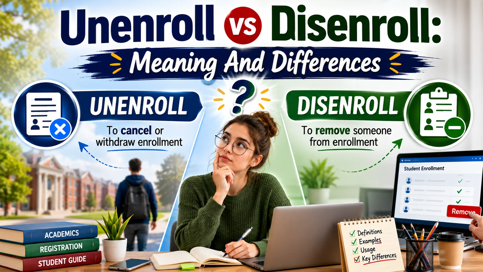 Unenroll vs Disenroll