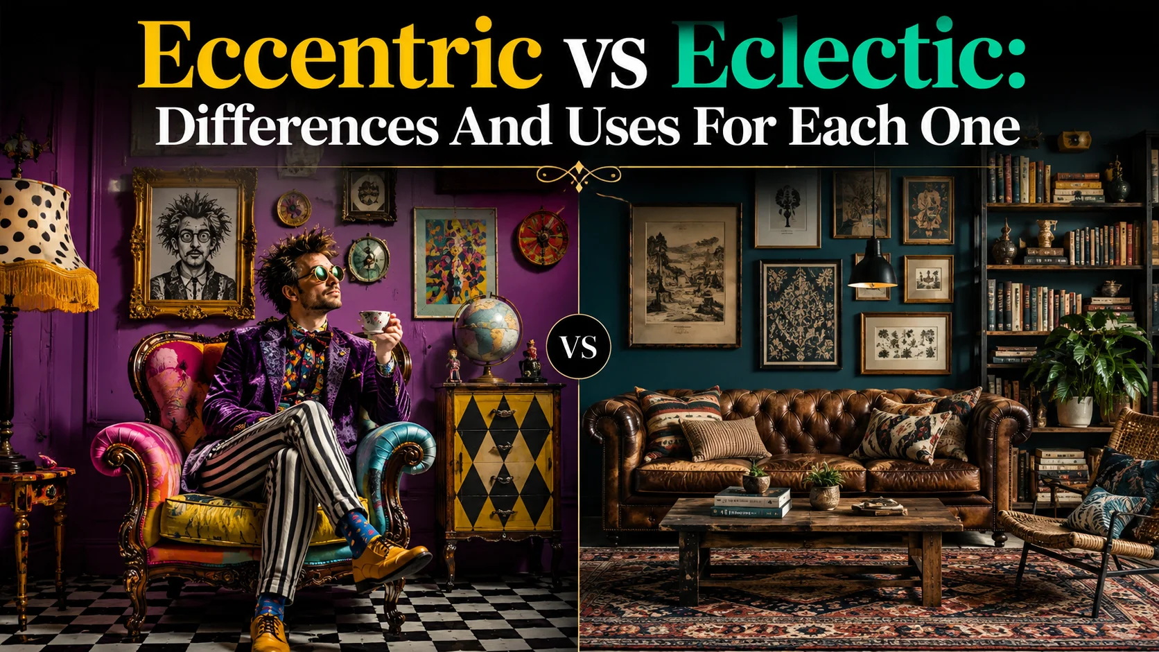 Eccentric vs Eclectic